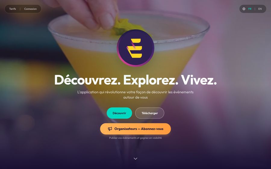 Site web dédié — accueil